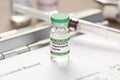 Meningococcal Poysaccharide Vaccine Vial Royalty Free Stock Photo