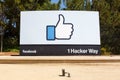 Facebook headquarter headquarters HQ thumbs up like logo sign