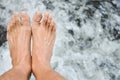 MenMen`s Feet on the Water,Tourism in waterfall.