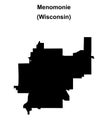 Menomonie outline map Royalty Free Stock Photo