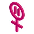 Menopause icon isometric vector. Woman hormone