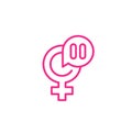 Menopause icon, line vector art