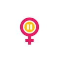 Menopause icon on white, vector