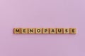 Menopause text wood blocks