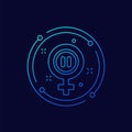 menopause vector icon, linear design