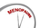 Menopause word on clock