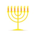 Menorah hanukkah icon. Vector illustration