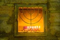 Menorah Hanukkah Lamp, in the Jewish quarter, Jerusalem