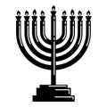 Menorah icon, simple style