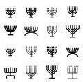 Menorah icons / glyphs pattern