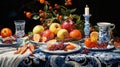 menorah jewish holiday painting