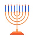 Menorah - modern flat design style single isolated image