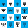 Menorah pattern Royalty Free Stock Photo
