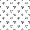 Menorah pattern, simple style Royalty Free Stock Photo