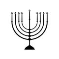 Menorah Silhouette. Hanukkah. Royalty Free Stock Photo