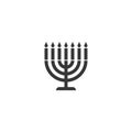 Menorah silhouette icon Royalty Free Stock Photo