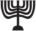 Menorah Silhouette Royalty Free Stock Photo