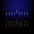 Menorah with sparks Royalty Free Stock Photo