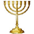 Menorah symbol of Israel, illustration