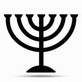 Menorah symbol of Judaism. Royalty Free Stock Photo