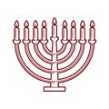 Menorah. Vector illustration decorative design