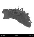 Menorca, Spain, isolated on white. Grayscale Royalty Free Stock Photo