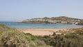 Menorca, Baleares, Spain: almost desert beach Royalty Free Stock Photo