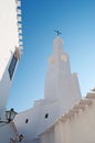 Menorca, Balearic Islands, Spain, Binibeca Vell, white, architecture, fishing village, skyline, bell tower, church, cross