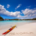 Menorca Cala Galdana Beach in Ciutadella at Balearic Royalty Free Stock Photo