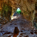 Menorca Cova dels Coloms Pigeons cave in es Mitjorn Royalty Free Stock Photo