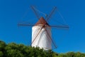 Menorca Es Mercadal windmill on blue sky at Balearics Royalty Free Stock Photo