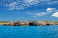 Menorca island south coast rock caves