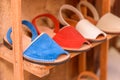 Traditional Menorca sandals named Avarca at the local store