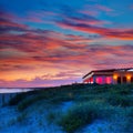 Menorca sunset in Son Bou beach of Alaior at Balearics