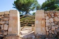 Menorca traditional wooden fence gate in Balearic islands