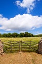 Menorca traditional wooden gate in spring at Balearic