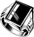 Mens Black Diamond Ring