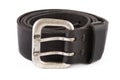 Mens black leather belt Royalty Free Stock Photo