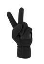 Mens black leather gloves