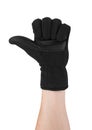 Mens black leather gloves