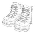 Mens boot concept. 3D illustration