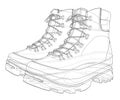 Mens boot concept. 3D illustration