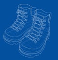 Mens boot concept. 3D illustration
