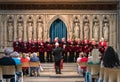 Mens choir performing in a cathedral Royalty Free Stock Photo