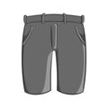 Mens classic shorts icon, black monochrome style