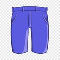 Mens classic shorts icon, cartoon style Royalty Free Stock Photo