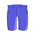 Mens classic shorts icon, cartoon style