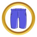 Mens classic shorts icon Royalty Free Stock Photo