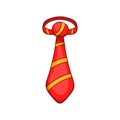 Mens classic tie icon, cartoon style