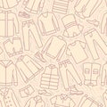 Mens clothes collection icons pattern